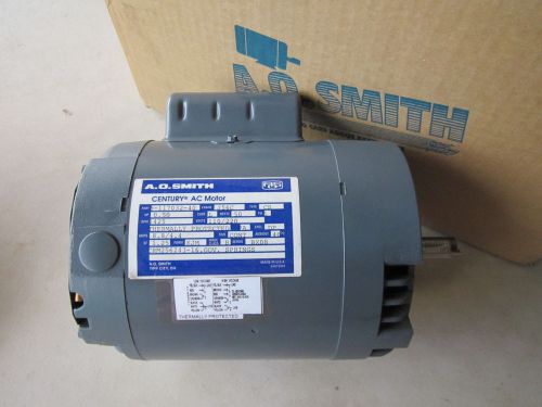 Ao smith 8-117032-40 century ac electric motor 1/2 hp 110/220vac 1425 rpm nos for sale