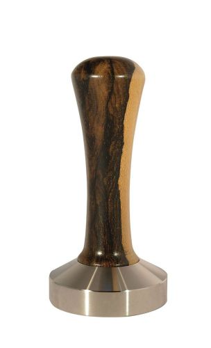 Espresso Tamper 58,4mm Flat Ziricote Wood Stainless Steel Tamping