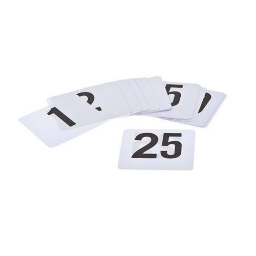 Plastic Table Numbers (1-25) for Restaurants - 4 Pack