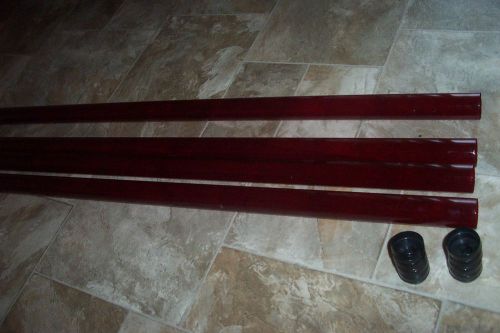 {4}- T12, 4&#039; Red COLORED Tube Guard Fluorescent Plastic Light Cover Sleeves NEW