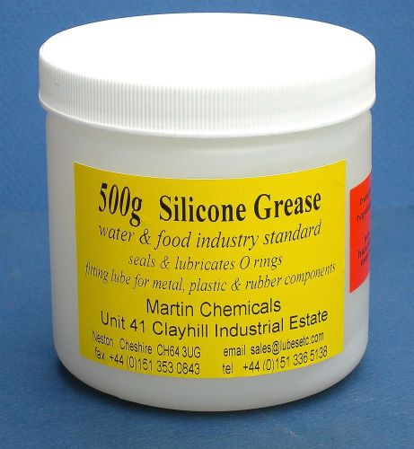 Silicone Grease 500gm  (17.6 oz) pot water/food ok - for plastics &amp; rubber