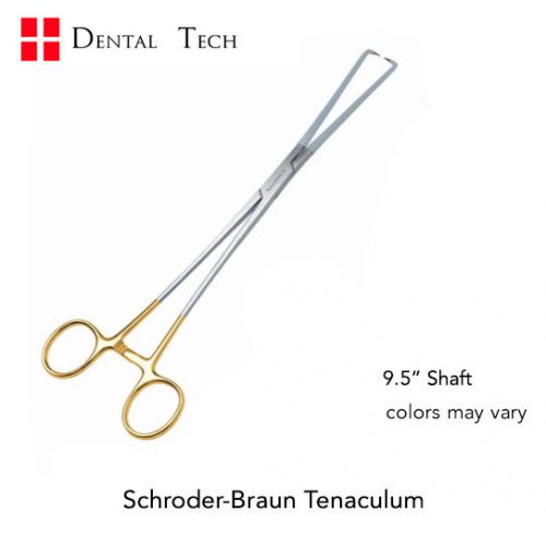 Schroeder-Braun Tenaculum Forceps 9.5&#034; Shaft, OBGYN Instrument, High Quality