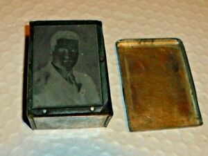 VINTAGE PLATE PRINT BLOCK INK STAMP with Old Image unknown.