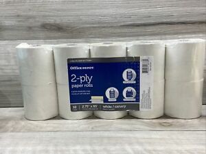 New In Package Office Depot 2-Ply Paper Rolls 2.75&#034; x 85 ft 10 Pack