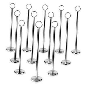 23244 Ring-Clip Table Number Holder/Number Stand/Place Card 12-Inch Silver