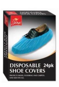 24 x Disposable Shoe Covers Overshoes Carpet Protectors One Size Fits All Cover