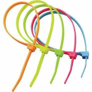 Gardner Bender DoubleLock 8 In. x 0.17 In. Neon Colors Nylon Cable Tie