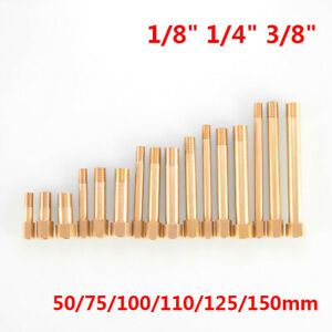 Brass 1/8&#034; 1/4&#034; 3/8&#034; BSP Male-Female Extension Adaptor Pipe Fittings 50mm-150mm