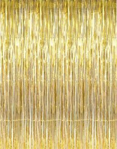 Gold Foil Fringe Curtain Party Wedding Backdrop Hen Fashion Decoration