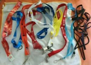 DOZEN UNIQUE LANYARDS ID HOLDERS/KEYRINGS/ADVERTISING LOT of 12