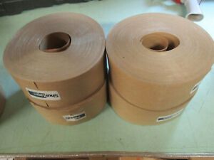 LOT OF 4 ROLLS SHURTAPE Water Activated Tape 70mm X 138M 450ft 5MIL USA 5UL