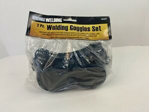 2 Pc. Chicago Electric Welding Goggles Set Elastic Head Band and 4 Ventilators