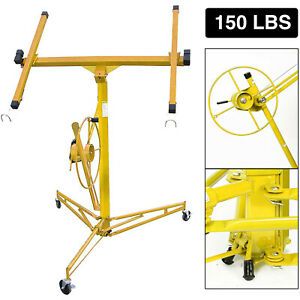 11FT Drywall Lift Panel Hoist Lifter Jack Rolling Caster Wheel Lift Construction