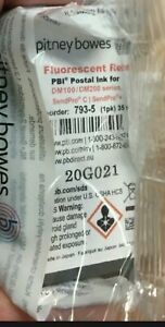 Pitney Bowes 793-5 , Genuine OEM Postage Meter Red Ink , New In Sealed Wrapper