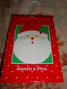 VTG Santa&#039;s Pen (Honolulu, Hawaii) Shopping Bag - Santa Holly Polka Dot 6.0X9.0&#034;