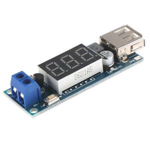 DC-DC 6-40V to 5V 2A Step-down LED Voltmeter USB Voltage Converter SOM!
