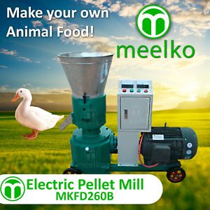 PELLET MILL 15kw  ELECTRIC ENGINE 10&#034; DIE 3 PHASE USA STOCK (3mm M SIZE BIRDS)