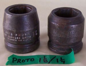 PROTO  3/4&#034; DRIVE  1 1/8 and..1 1/4  IMPACT SOCKETS USED