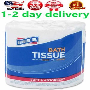 Genuine Joe 2-ply Standard Bath Tissue Toilet Paper Rolls White, 96 rolls