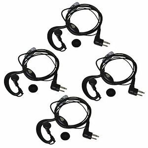 4-Pack Hands Free Headset with PTT Mic for Motorola LTS2000 Mag One BPR-40 PR400