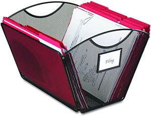 Safco Products Onyx Mesh Letter-Size Desktop Tub File 2162BL, Black Powder Coat