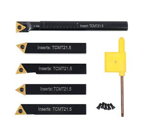 Accusize Industrial Tools 3/8&#034; 5ps/set Indexable Turning Tool Set (4Ps turning +