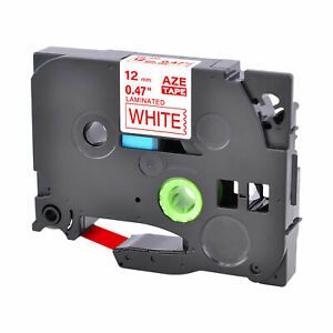 1PK Fits Brother P-Touch TZ-232 TZe232 Red on White Label Tape PT-D210 1/2in