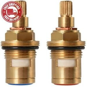 Replacement Brass Ceramic Stem Disc Cartridge Faucet Valve Quarter Turn 1/2&#034; for