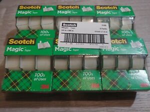 Scotch Magic Tape 3M 3/4 in x 300 in 18 Rolls with Dispensor