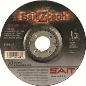 United Abrasives- SAIT 22641 Type 27 4-1/2 by 3/32 by 7/8 Z-Tech Cutting Whee...