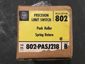 ALLEN BRADLEY 802-PASJ218 PRECISION PLUNGER ROLLER TYPE B LIMIT SWITCH NEW