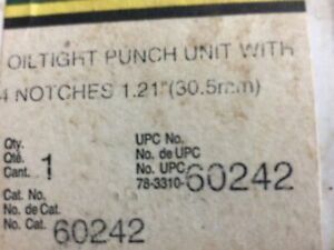 Greenlee Oil Tight Punch Unit With 4 Notches #60242
