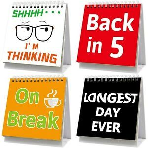 Funny Desk Signs 30 Different Fun and Flip-Over Messages for Office Gifts Des...