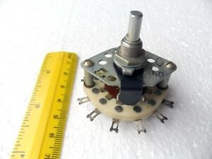Lot of 2: Rotary Switch 3A 350V Ceramic 1P11T 1-pole 11-position Silver Contacts