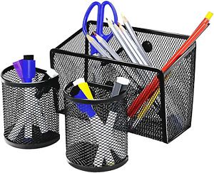 Magnetic Pen Holder, Magnetic Basket Organizer for Storage, Strong mesh Metal Ma