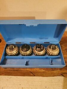 Vintage IBM Selectric typewriter 5 ball heads and case
