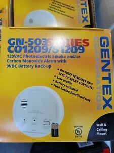Gentex S1209F Smoke Alarm, 120 VAC, Battery Back up