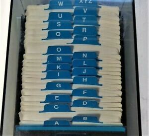 Rolodex Business Card Holder Box File Storage Index unwritten cards retro