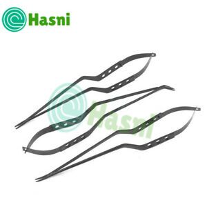 High Set Of 3 Pcs Yasargil Scissors Angle &amp; Needle Holder Black Coated Surgical