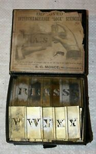 VINTAGE BRASS INTER-LOCKING STENCIL SET - 140 PIECES
