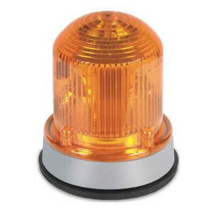 EDWARDS SIGNALING 125LEDFA120A Warning Light,LED,120VAC,Amber,65 FPM