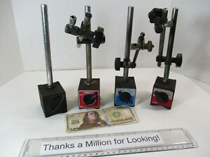 (4) Machinist Magnetic Bases, Mag Base, Kanetsu # MB-B, MHC, (2) Others, w/ Arms