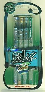 GELLYZ Quicksilver Flash of Color Pens 4-Ct. By Sanford !! #69854