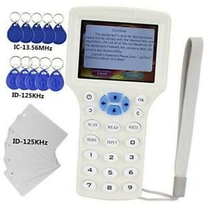 English 10 Frequency RFID NFC Card Copier Reader Writer for IC ID Cards 08CD