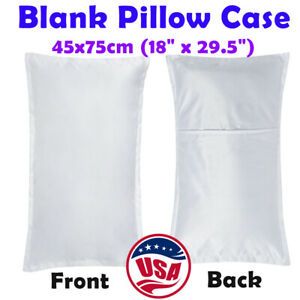10pcs Plain White Skin Soft Fine Sublimation Blank Pillow Case - 450x750mm