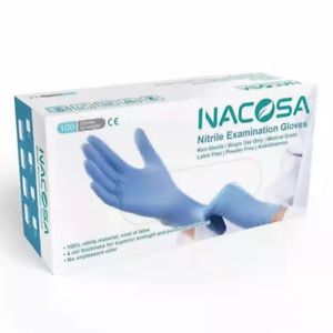 NACOSA Nitrile Powder-free, Blue, Exam Gloves ( Case of 1000 pcs)