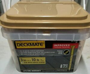 10 Lbs (617pcs) T25 Star Drive Torx 3&#034; Inch Coated Exterior Deck/Wood Screws NEW