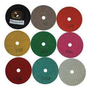 HYDRO-HANDLE Z3SET Polishing Pad Set,Resin,3 in.