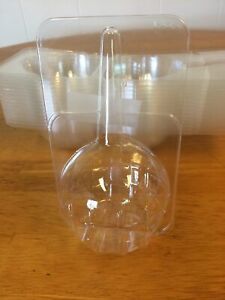 Lot 60 Disposable Caramel Candy Apple Bubble Tray Container Package Plastic