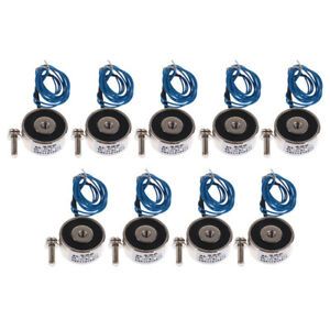 9 Pieces DC 12V Electric Lifting Electromagnet Solenoid 5KG Replacement Accs